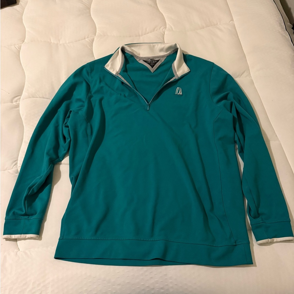 AdiPure Adidas Teal Quarter-Zip Men's Golf